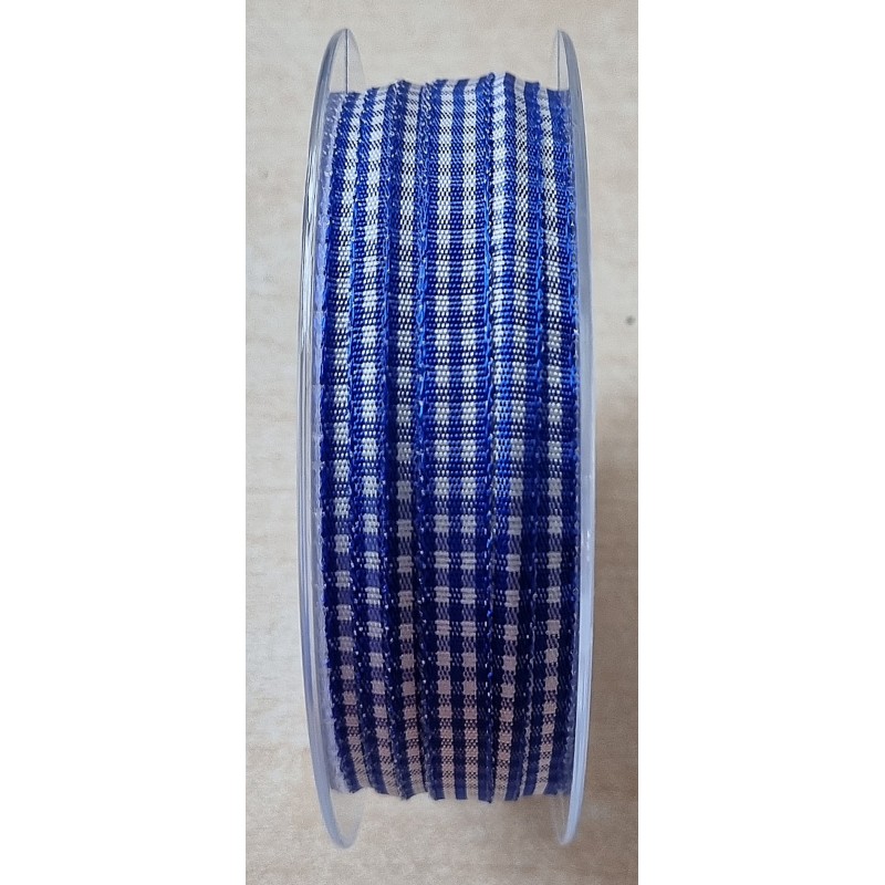 Dekoband kariert blau