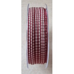 Dekoband kariert bordeaux