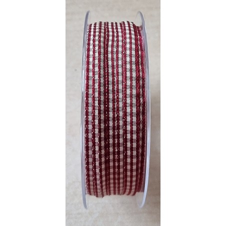 Dekoband kariert bordeaux