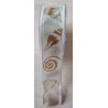 Dekoband Muscheln beige/creme mit Draht