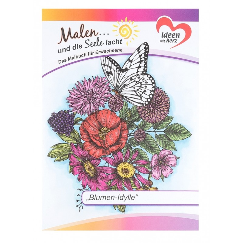 Malbuch Blumen Idylle