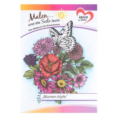 Malbuch Blumen Idylle