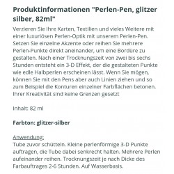 Perlen Pen glitzer-silber