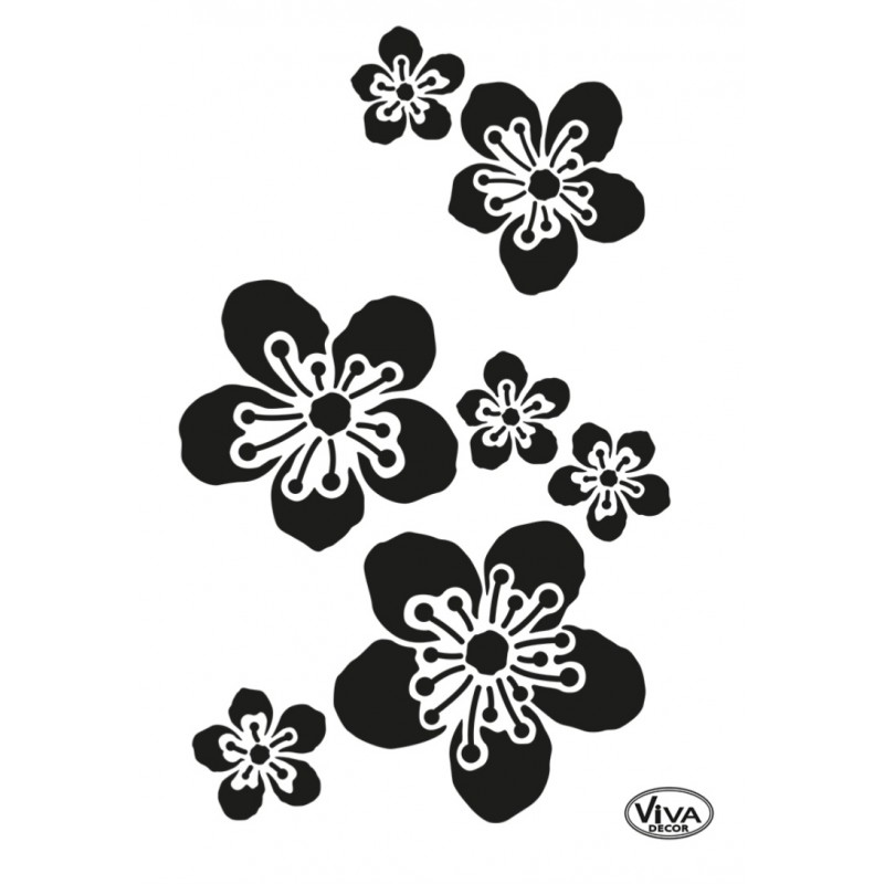 Schablone Kirschblüten
