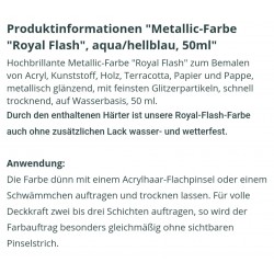 Royal Flash Metallic Farbe aqua/hellblau