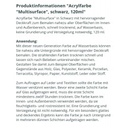 Multisurface Acrylfarbe schwarz