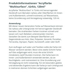 Multisurface Acrylfarbe türkis