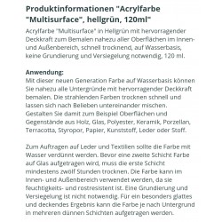 Multisurface Acrylfarbe hellgrün