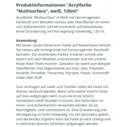 Multisurface Acrylfarbe weiss