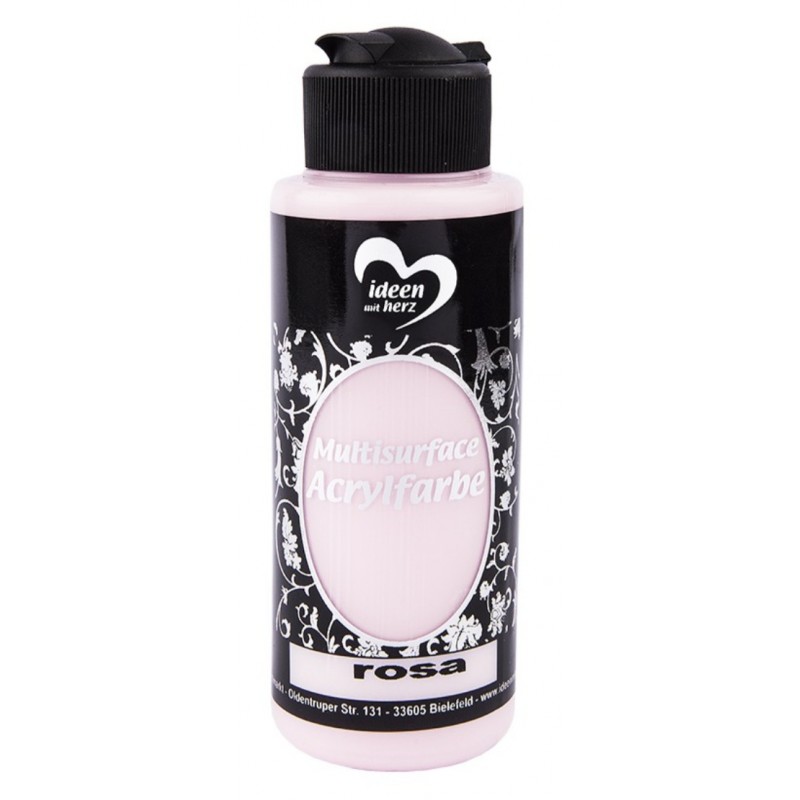 Multisurface Acrylfarbe rosa