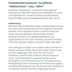 Multisurface Acrylfarbe rosa