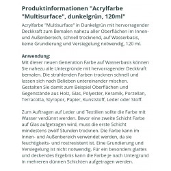 Multisurface Acrylfarbe dunkelgrün