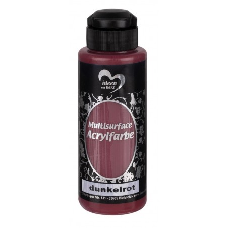 Multisurface Acrylfarbe dunkelrot