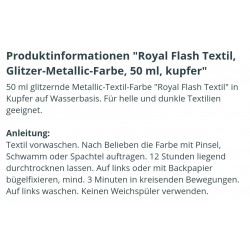 Royal Flash Textil Glitzer Farbe kupfer