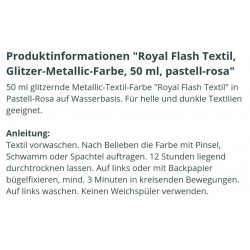 Royal Flash Textil Glitzer Farbe pastell-rosa