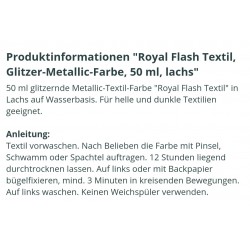 Royal Flash Textil Glitzer Farbe lachs