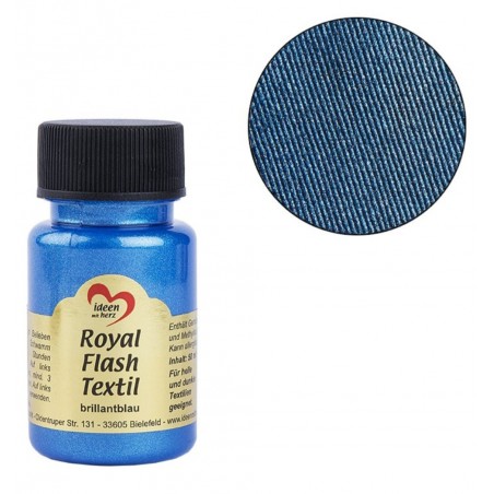 Royal Flash Textil Glitzer Farbe brillantblau