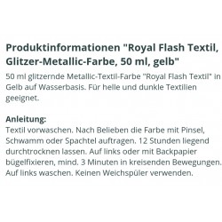 Royal Flash Textil Glitzer Farbe gelb