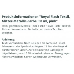Royal Flash Textil Glitzer Farbe pink
