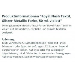 Royal Flash Textil Glitzer Farbe violette