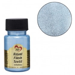 Royal Flash Textil Glitzer Farbe mittelblau