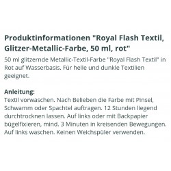 Royal Flash Textil Glitzer Farbe rot