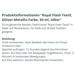 Royal Flash Textil Glitzer Farbe silber