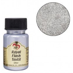 Royal Flash Textil Glitzer Farbe silber