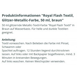Royal Flash Textil Glitzer Farbe braun
