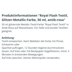 Royal Flash Textil Glitzer Farbe antik-rosa