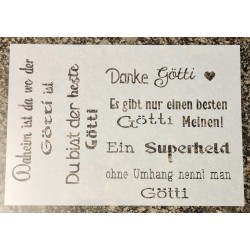 Schablone Götti