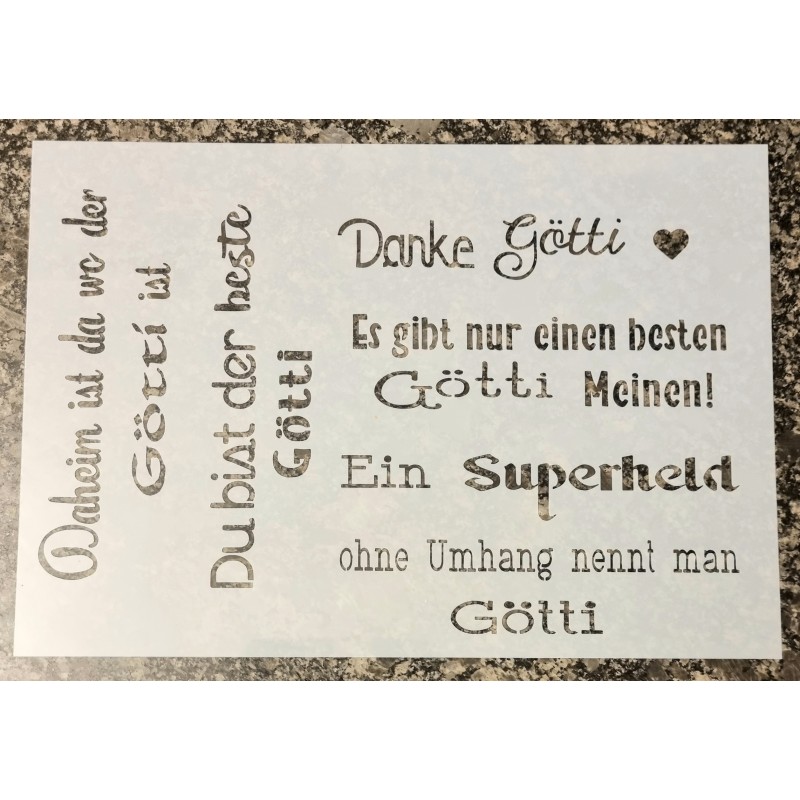 Schablone Götti