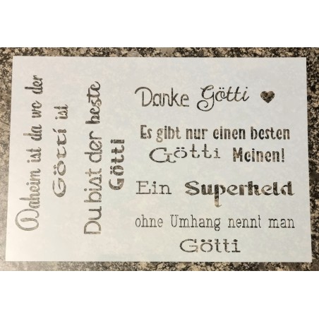 Schablone Götti