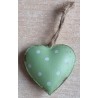 Metall Herz mint/weiss