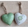 Metall Herz weiss/mint