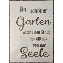 Schablone "Ein schöner Garten..."