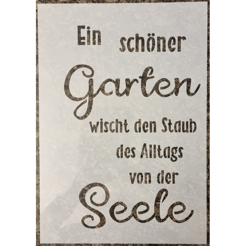 Schablone "Ein schöner Garten..."