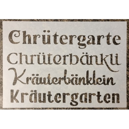 Schablone "Chrütergarte"