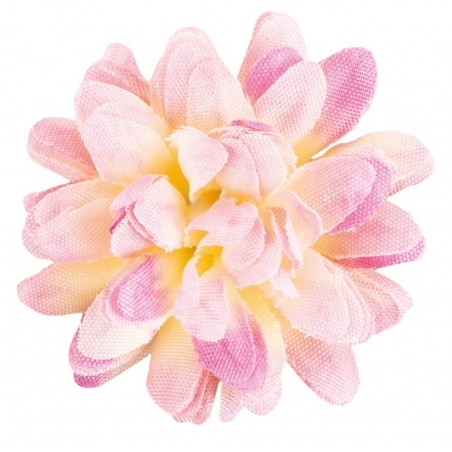 Deko Blüte Dahlie gelb/corall
