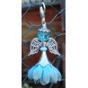 Deko Blüte Dahlie blau/lila