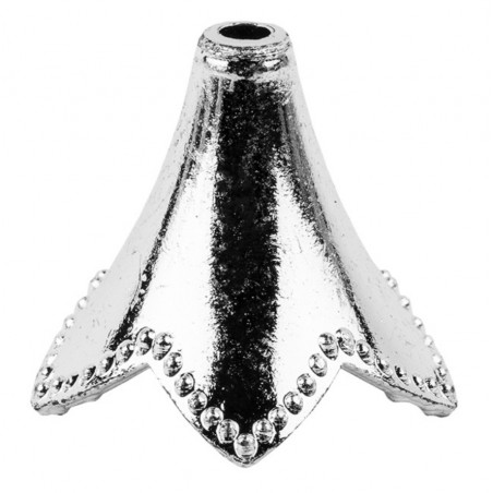 Kunststoff Perlkappe silber