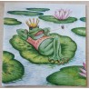 Serviette Frosch am Chillen