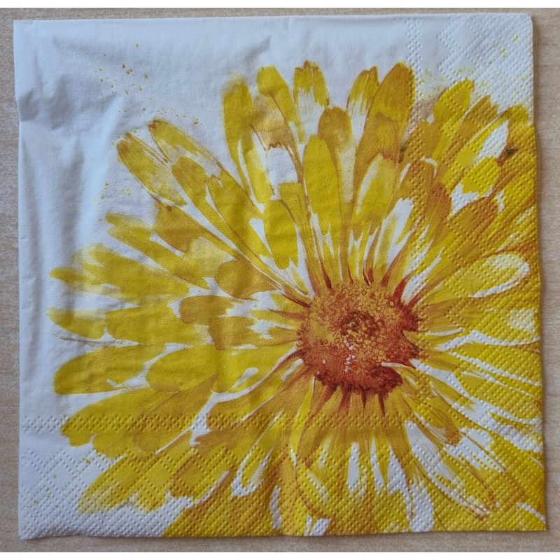 Serviette Blume gelb