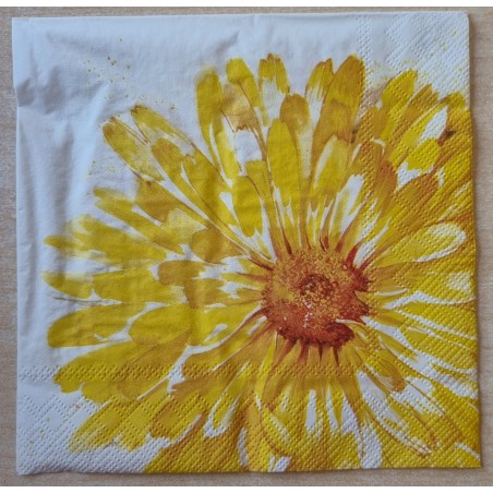Serviette Blume gelb