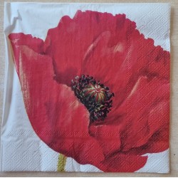 Serviette Mohnblume rot