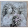 Serviette Zwei Mädchen mit Blumen