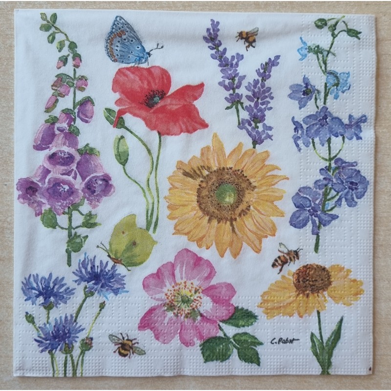 Servietten verschiedene Blumen 1