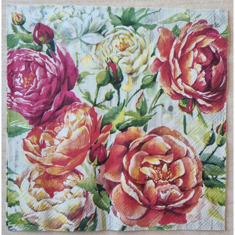 Servietten verschiedene Rosen