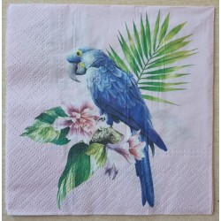 Serviette blauer Papagei