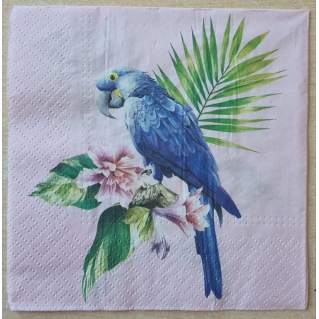Serviette blauer Papagei